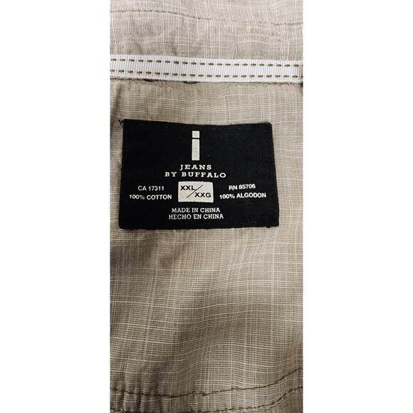 I JEANS by BUFFALO GRAY BUTTON DOWN LONG SLEEVE MEN'S SHIRT SIZE XXL - Picture 8 of 9